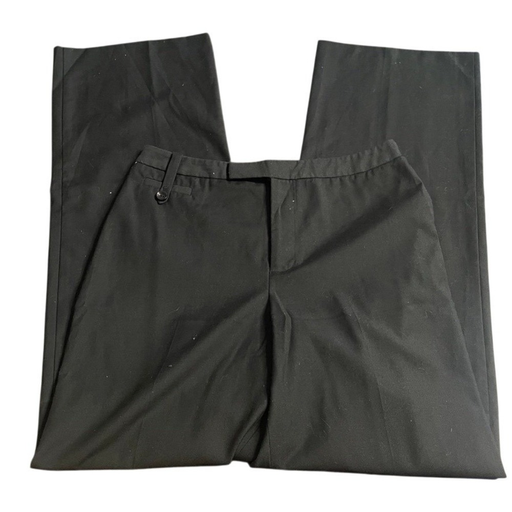 Merona Black Wide Leg Dress Pants Women's Size 4 Polyester Blend Career